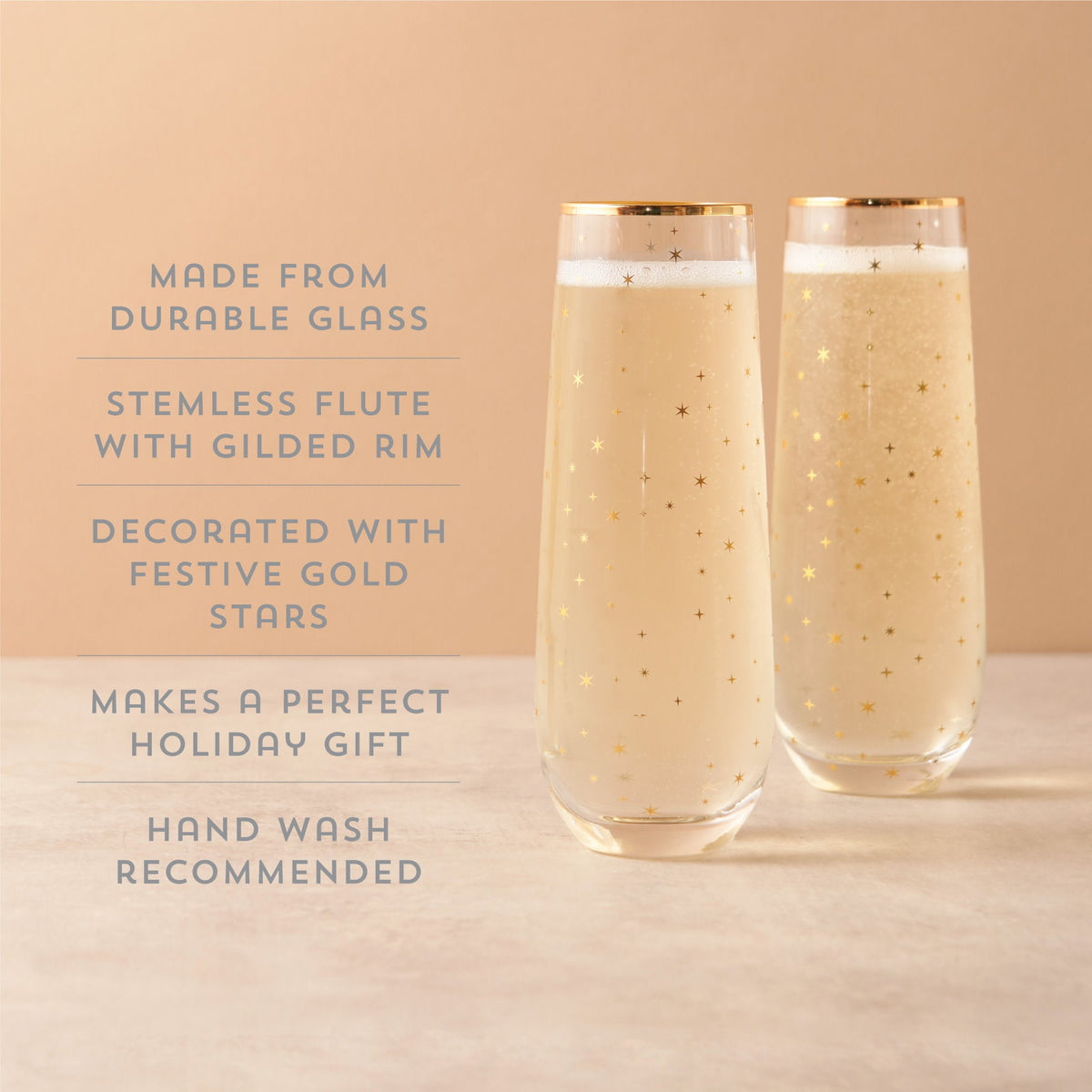 Twine Living Starlight Stemless Champagne Flutes - view 4