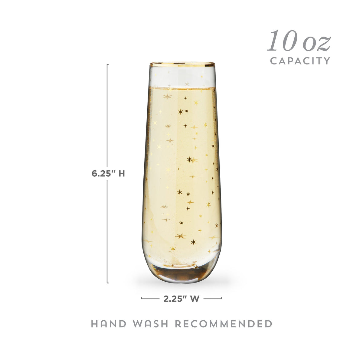 Twine Living Starlight Stemless Champagne Flutes - view 5