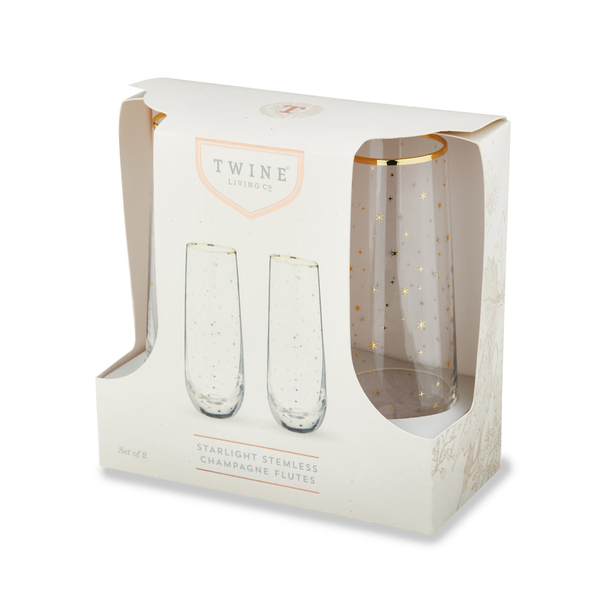 Twine Living Starlight Stemless Champagne Flutes - view 6