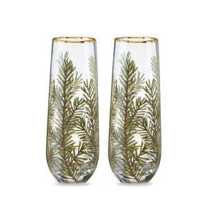 Twine Living Woodland Stemless Champagne Flute Set - view 2