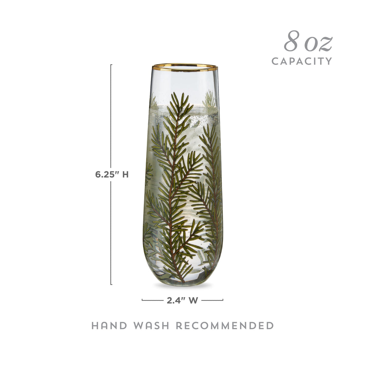 Twine Living Woodland Stemless Champagne Flute Set - view 6