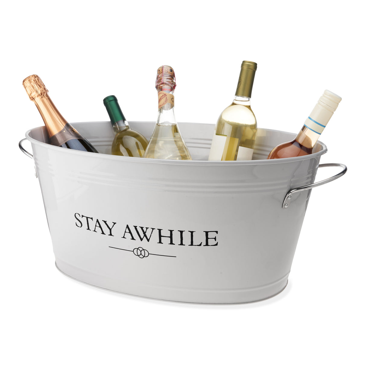 Stay Awhile Metal Drink Tub