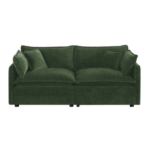 UI Furniture Modern Fabric Loveseat Sofa Couch with Deep Seat and 4 Pillows - view 3