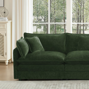 UI Furniture Modern Fabric Loveseat Sofa Couch with Deep Seat and 4 Pillows - view 7