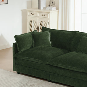 UI Furniture Modern Fabric Loveseat Sofa Couch with Deep Seat and 4 Pillows - view 8