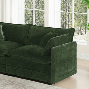 UI Furniture Modern Fabric Loveseat Sofa Couch with Deep Seat and 4 Pillows - view 9