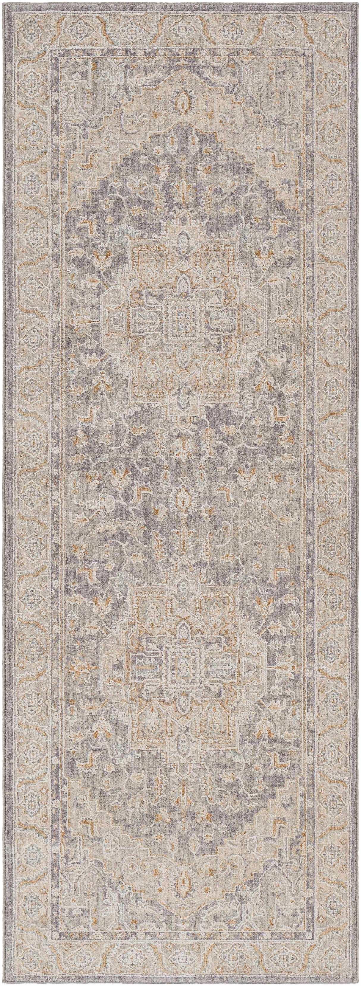Ulubey Distressed Gray Area Rug