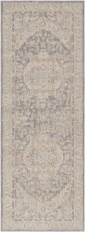 Ulubey Distressed Gray Area Rug