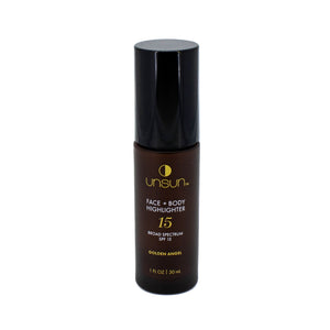 unsun Face + Body Highlighter SPF 15 GOLDEN ANGEL 1oz - Imperfect Box