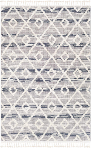Upham High/Low Pile Rug with Tassels - Clearance