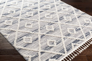 Upham High/Low Pile Rug with Tassels - Clearance