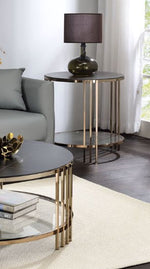 Urban Nest Abisha Sintered Stone Top Round Table with Lower Shelf - view 3