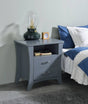Urban Nest Accent Nightstand with Functional Storage in Dark Gray