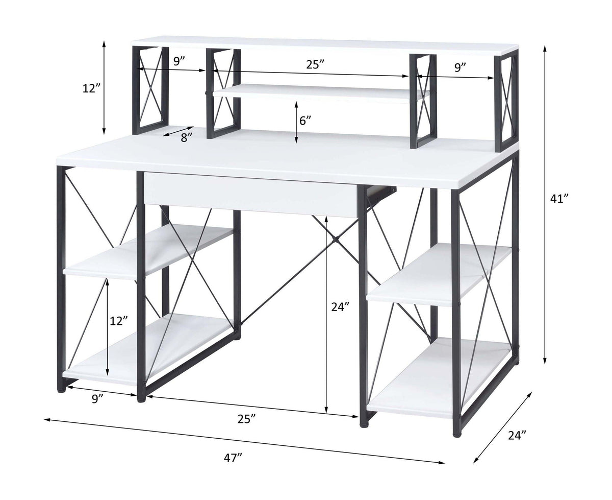 Urban Nest Amiel All Purpose Writing Desk with Storage - view 8