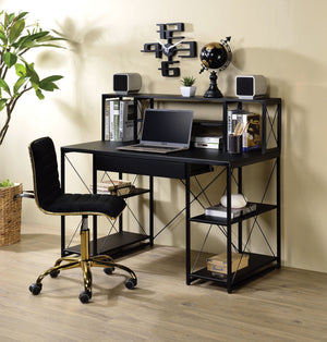 Urban Nest Amiel All Purpose Writing Desk with Storage in Black