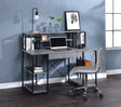 Urban Nest Amiel All Purpose Writing Desk with Storage in Dark Gray