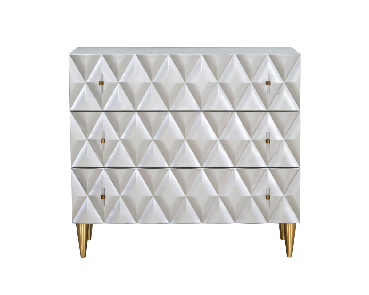 Anson - Console Cabinet - Silver / Champagne - Best Buy Furniture