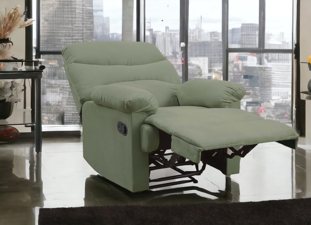 Urban Nest Arcadia Micro Motion Glider Recliner with Smooth Gliding Motion in Green