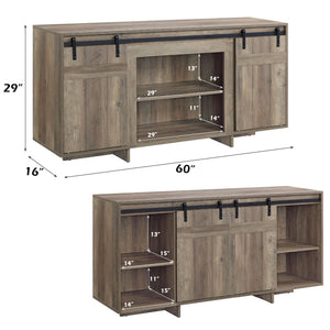 Urban Nest Bellarosa TV Stand with Sliding Barn Doors - view 3