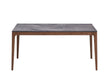 Bevis - Engineered Stone Top Dining Table - Walnut - Best Buy Furniture