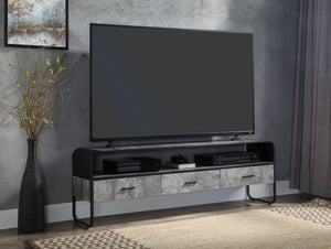 Urban Nest Black TV Stand with Storage Drawers