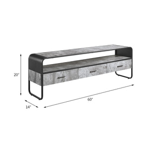 Urban Nest Black TV Stand with Storage Drawers - view 2
