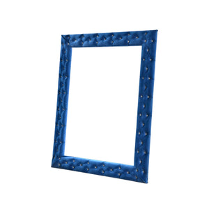 Urban Nest Blue Velvet Floor Mirror with Crystal Tufted Trim - view 2