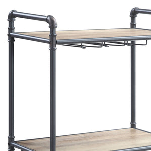 Brantley - Wine Rack - Gray / Oak - Best Buy Furniture