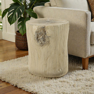 Urban Nest Brown Fiber Concrete Accent Table with Engineered Stone - view 3
