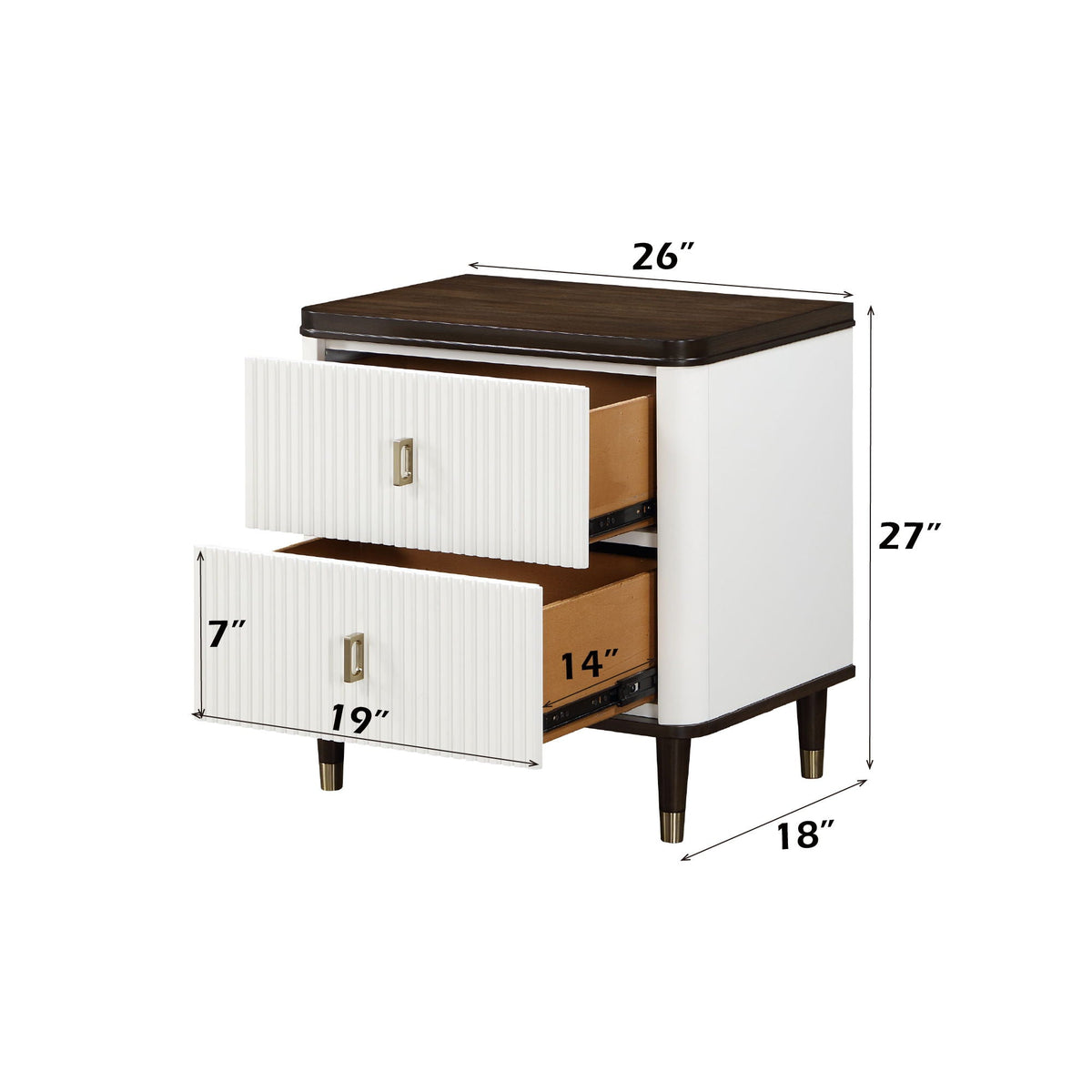 Carena - 5 Piece Bedroom Set (Eastern King Dresser Chest Mirror Nightstand) - Brown / Light Gray / White - Best Buy Furniture