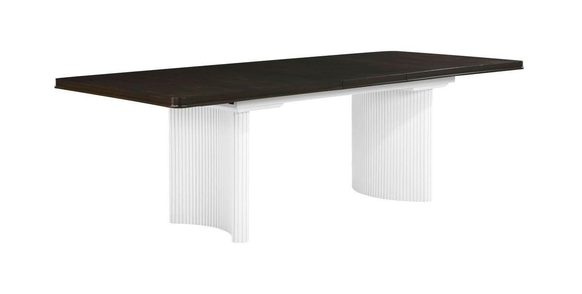 Carene - Dining Table (With Leaf) - Brown / White - Best Buy Furniture