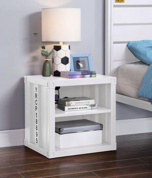 Urban Nest Cargo Nightstand With USB in White