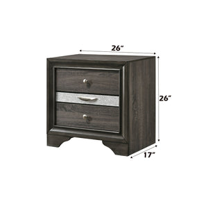 Urban Nest Chic Design Accent Nightstand with Felt-Lined Jewelry Drawer