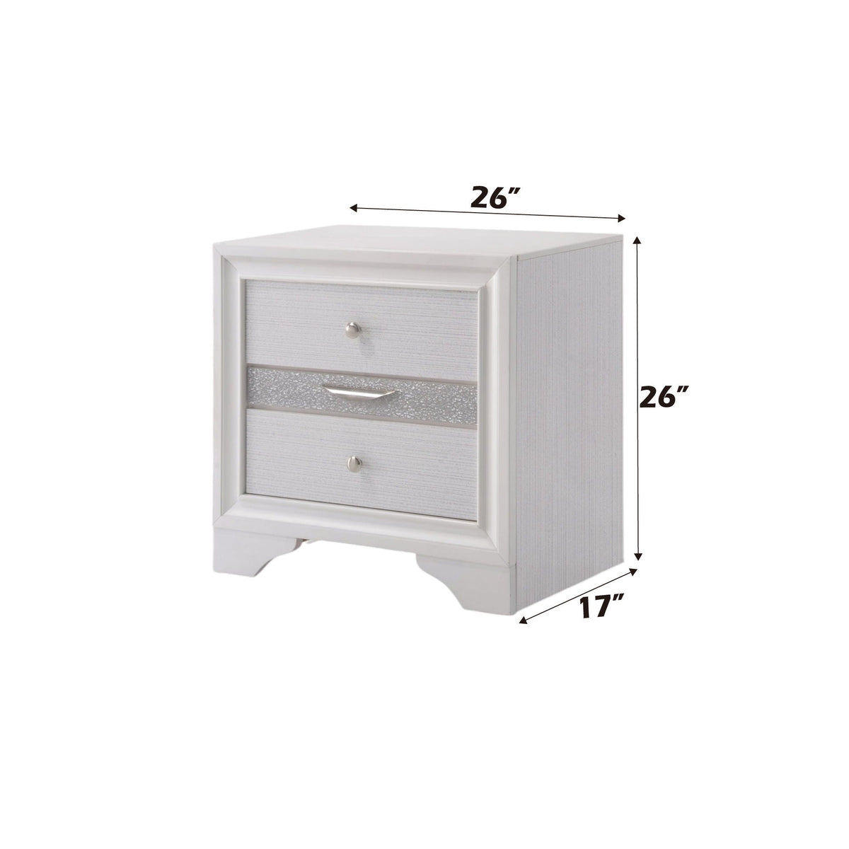 Urban Nest Chic Design Accent Nightstand with Felt-Lined Jewelry Drawer - view 6
