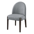 Urban Nest Clayten Gray Fabric Dining Chair Set of 2 with Espresso Finish