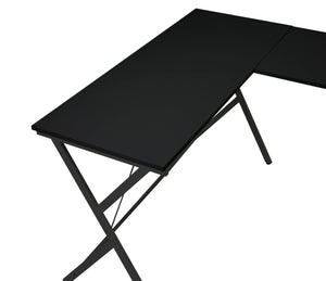 Urban Nest Dazenus L-Shape Corner Desk with Metal Frame