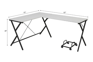 Urban Nest Dazenus L-Shape Corner Desk with Metal Frame - view 3