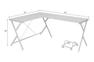 Urban Nest Dazenus L-Shape Corner Desk with Metal Frame - view 5