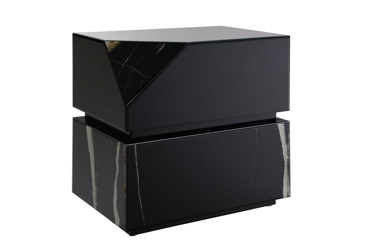 Drisana - Mirrored End Table - Black - Best Buy Furniture