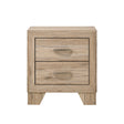 Urban Nest Elegant Wood Nightstand with Durable Drawers in Light Brown