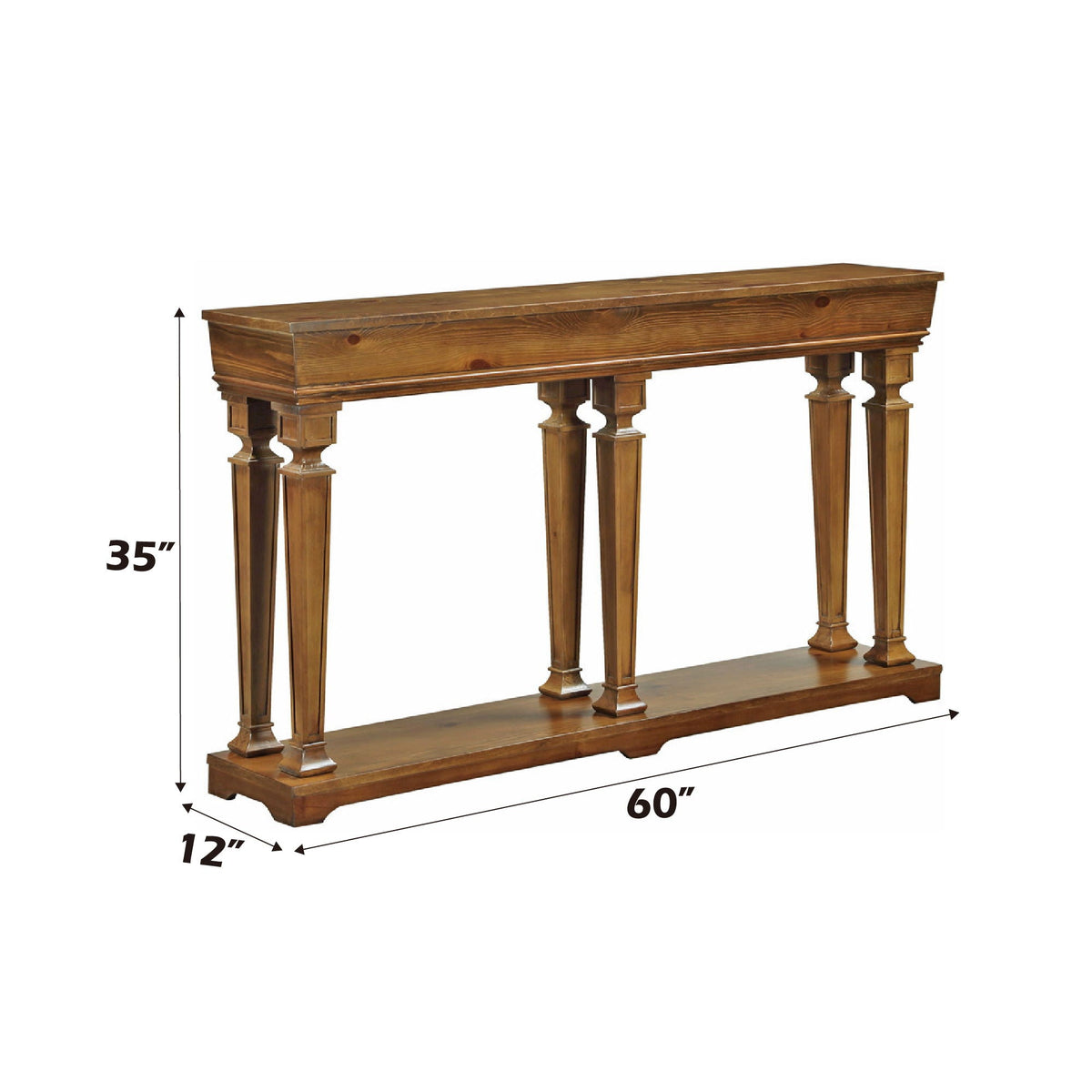 Urban Nest Garrison Wooden Console Table with Base Shelf - view 6