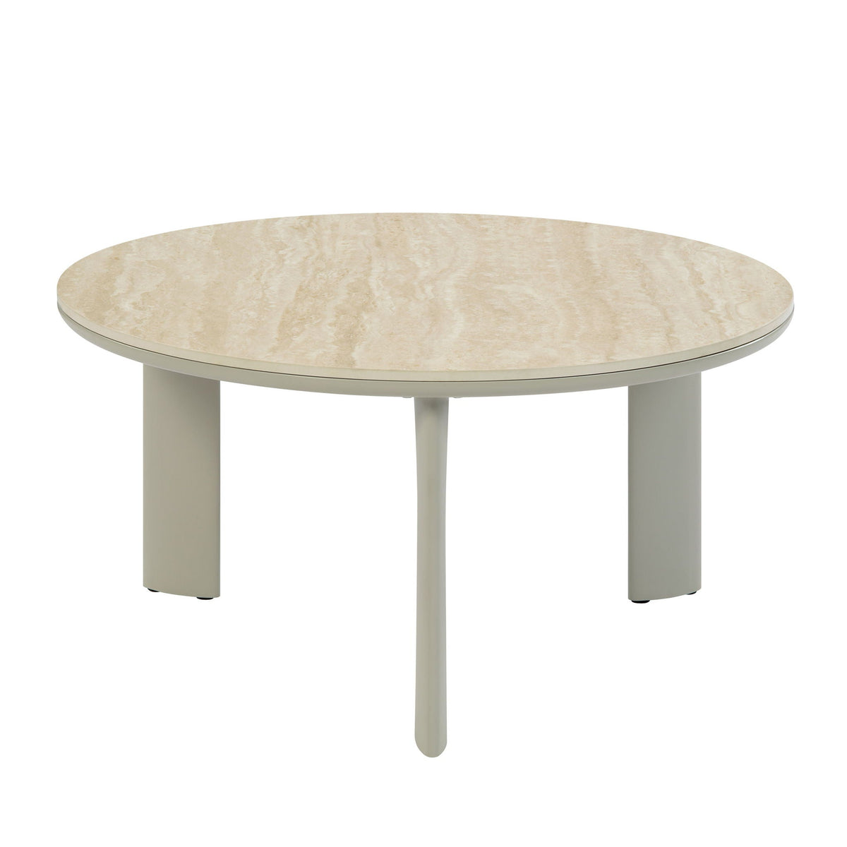Urban Nest Gray Ceramic Top Coffee Table with Durable Surface