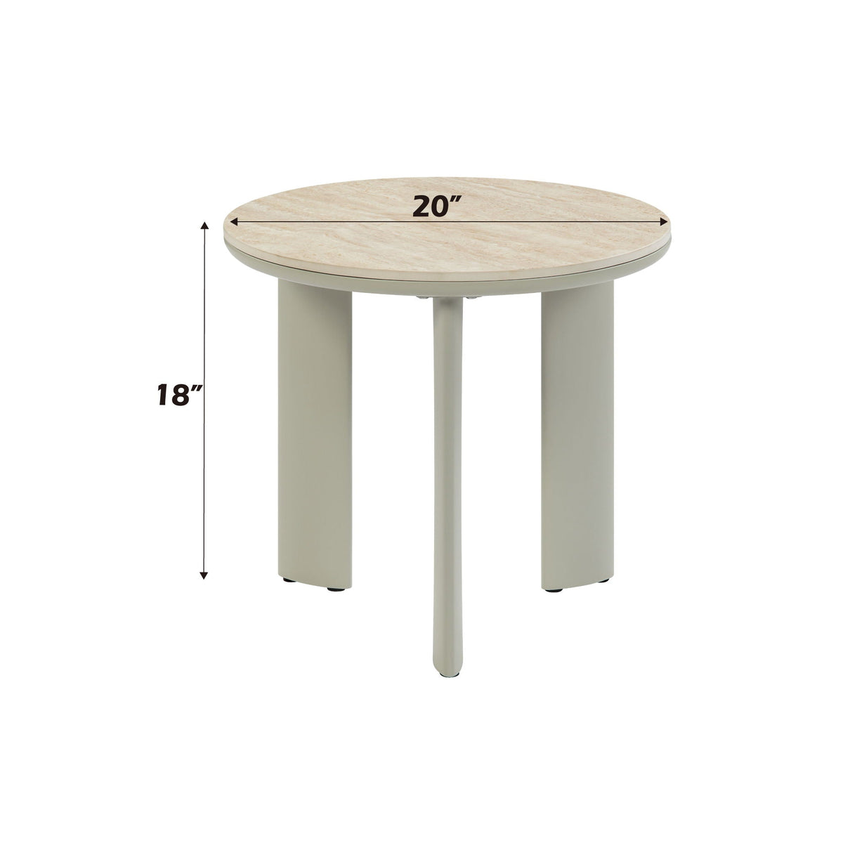 Urban Nest Gray Ceramic Top Coffee Table with Durable Surface - view 2