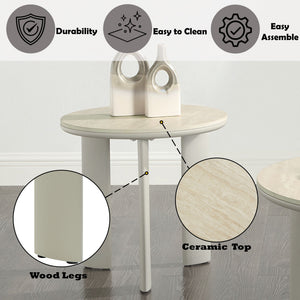 Urban Nest Gray Ceramic Top Coffee Table with Durable Surface - view 5