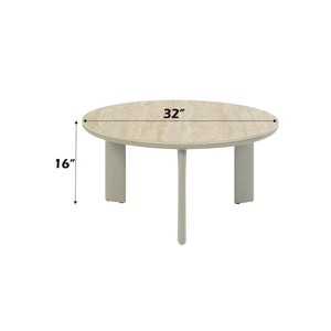 Urban Nest Gray Ceramic Top Coffee Table with Durable Surface - view 6