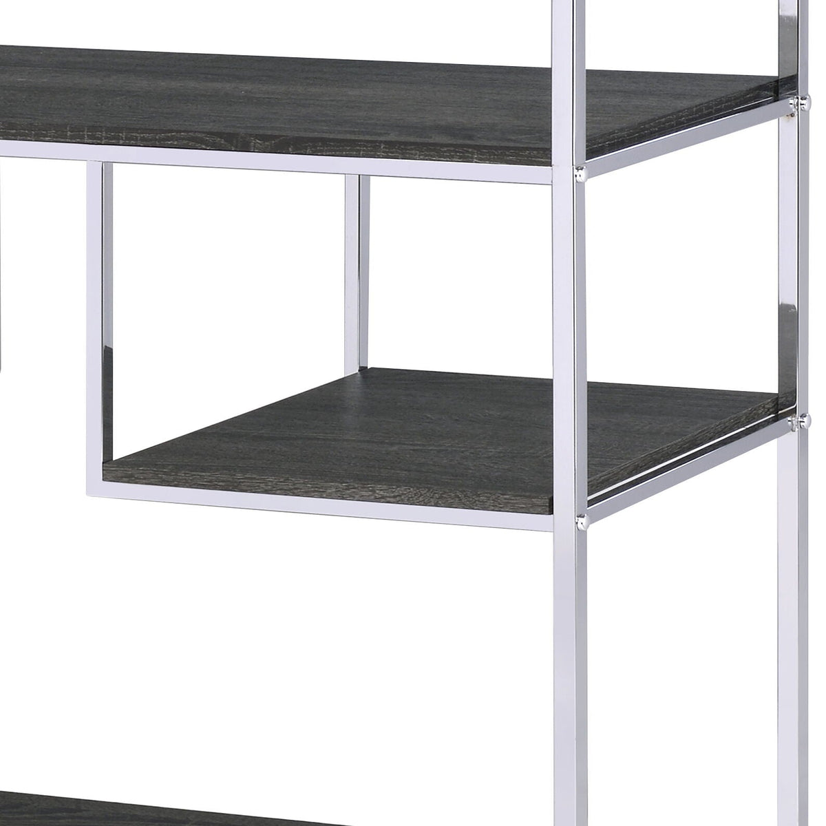 Vonara - Bookshelf - Chrome / Gray / Oak - Best Buy Furniture