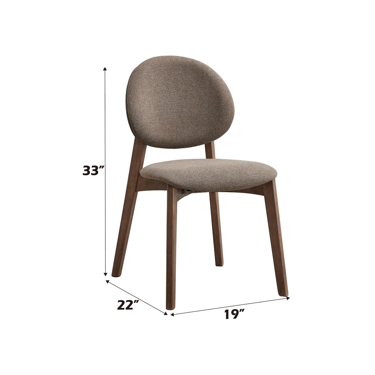 Urban Nest Hadasa Side Chair Set of 2 with Elegant Upholstery