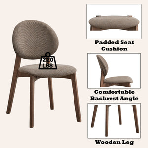 Urban Nest Hadasa Side Chair Set of 2 with Elegant Upholstery - view 3
