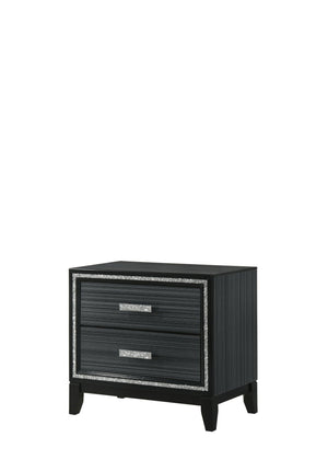 Urban Nest Haiden Weathered Nightstand in Black