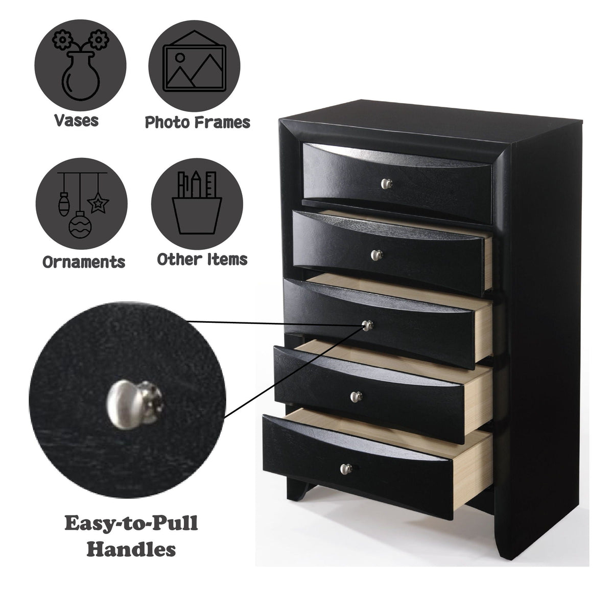 Urban Nest Ireland Elegant Design Chest - view 8